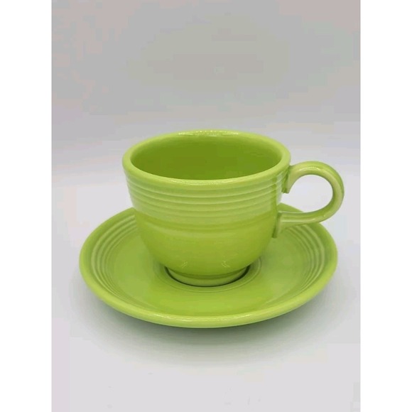 Fiesta Ware Homer Laughlin Light Green Cup and‎ Saucer Vintage Vibes fiestaware - Picture 1 of 6